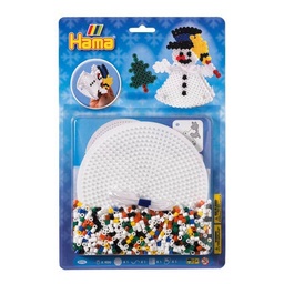 [4096] Blister Hama Beads Midi 1100 beads Muñeco de nieve 3D