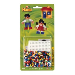 [4111] Blister Hama Beads Midi 450 beads + placa cuadrada pequeña + papel de planchado 