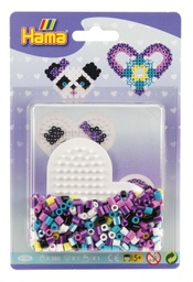 [4186] Blister Hama Beads Midi 350 beads color + placa corazón pequeño + papel de planchado