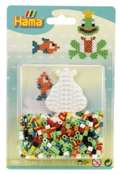 [4187] Blister Hama Beads Midi 350 beads color + placa rana pequeña + papel de planchado