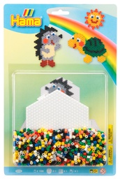[4206] Blister Hama Beads Midi 1100 beads + placa hexagonal mediana + papel