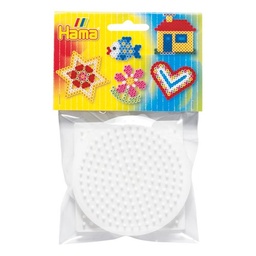 [4451] Blister Hama Beads Midi 3 Placas / Pegboards: cuadrada, circular y hexagonal