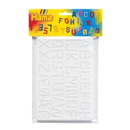 [4455] Blister Hama Beads Midi Placa/Pegboard abecedario/letras y números 