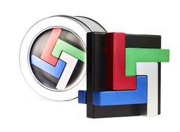 [473443] Quad L Metal Puzzle en lata (cuatro colores)