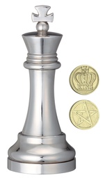 [473686] Cast Chess/Ajedrez Rey - Plateado