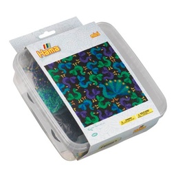 [5401] Caja de plástico Mosaico Mini - Pavo real