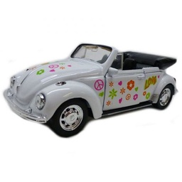 [73361] VW Beetle Collection - Expositor Display modelo único (blanco descapotable)