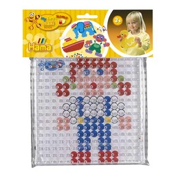 [8281] Blister Hama Beads Maxi Placa / Pegboard cuadrada + diseño niña