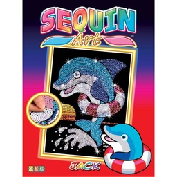 [SA1304] Sequin Art Rojo / Junior -  El delfín Jack